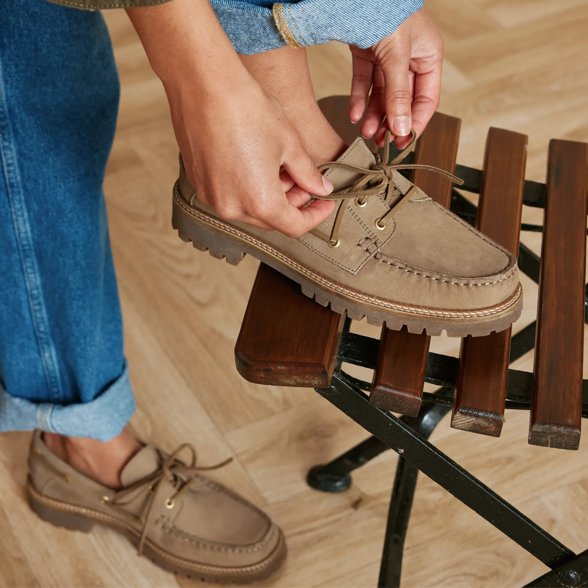 Aldeburgh Deck Shoe Fawn Nubuck