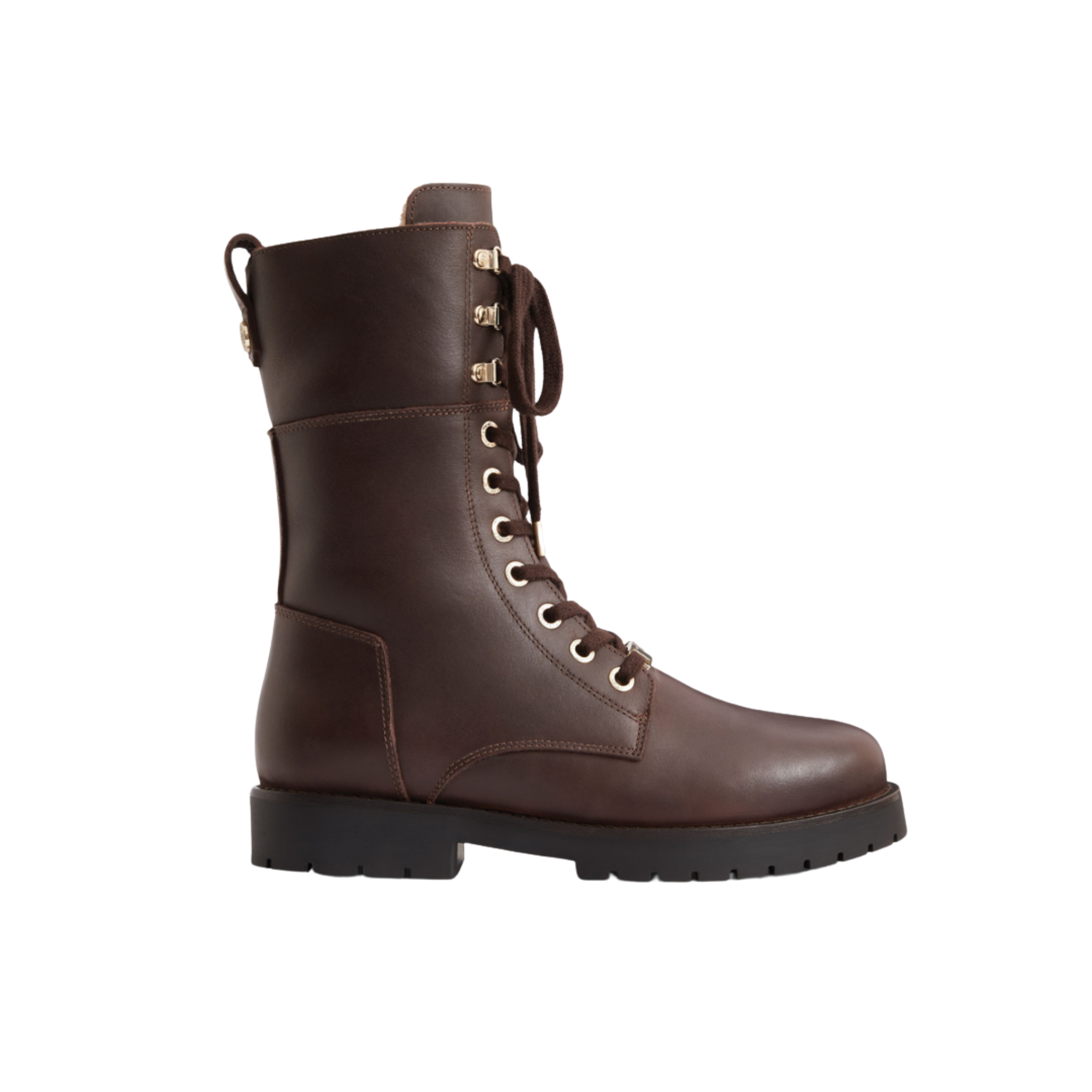 Anglesey Shearling Lined Boot Mahogany Leather