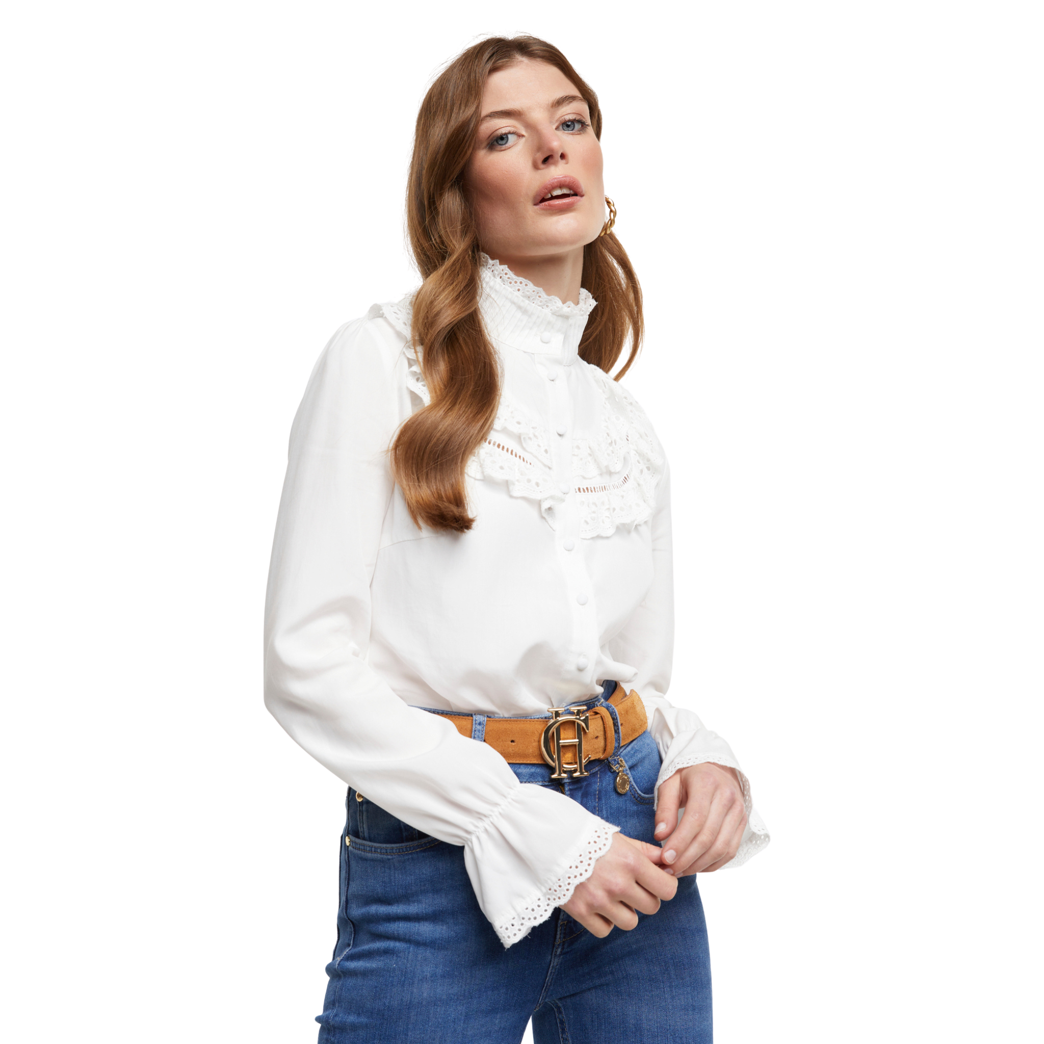 Audley Lace Blouse White