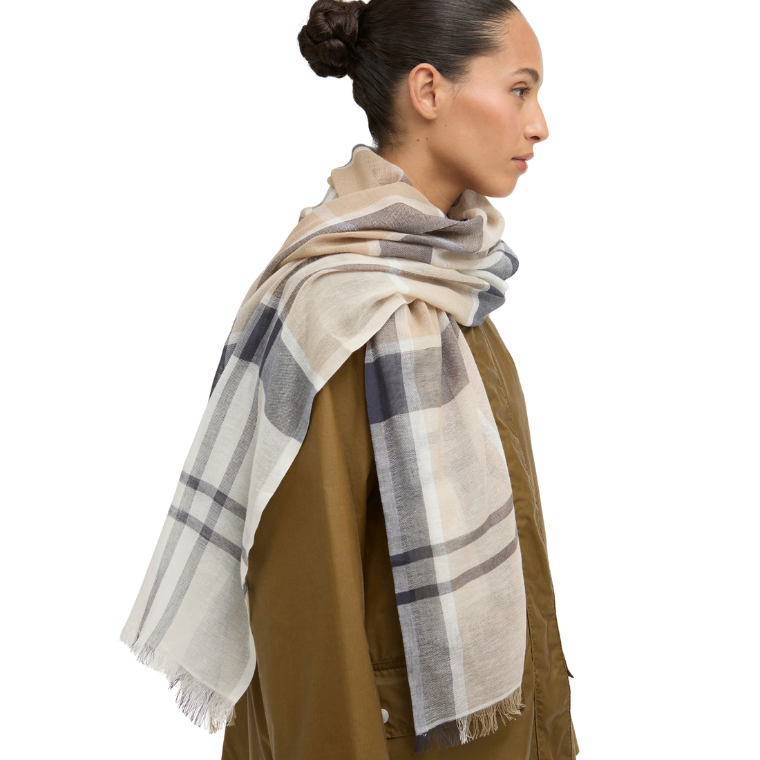 Barbour Abigail Tartan Scarf Dress Navy