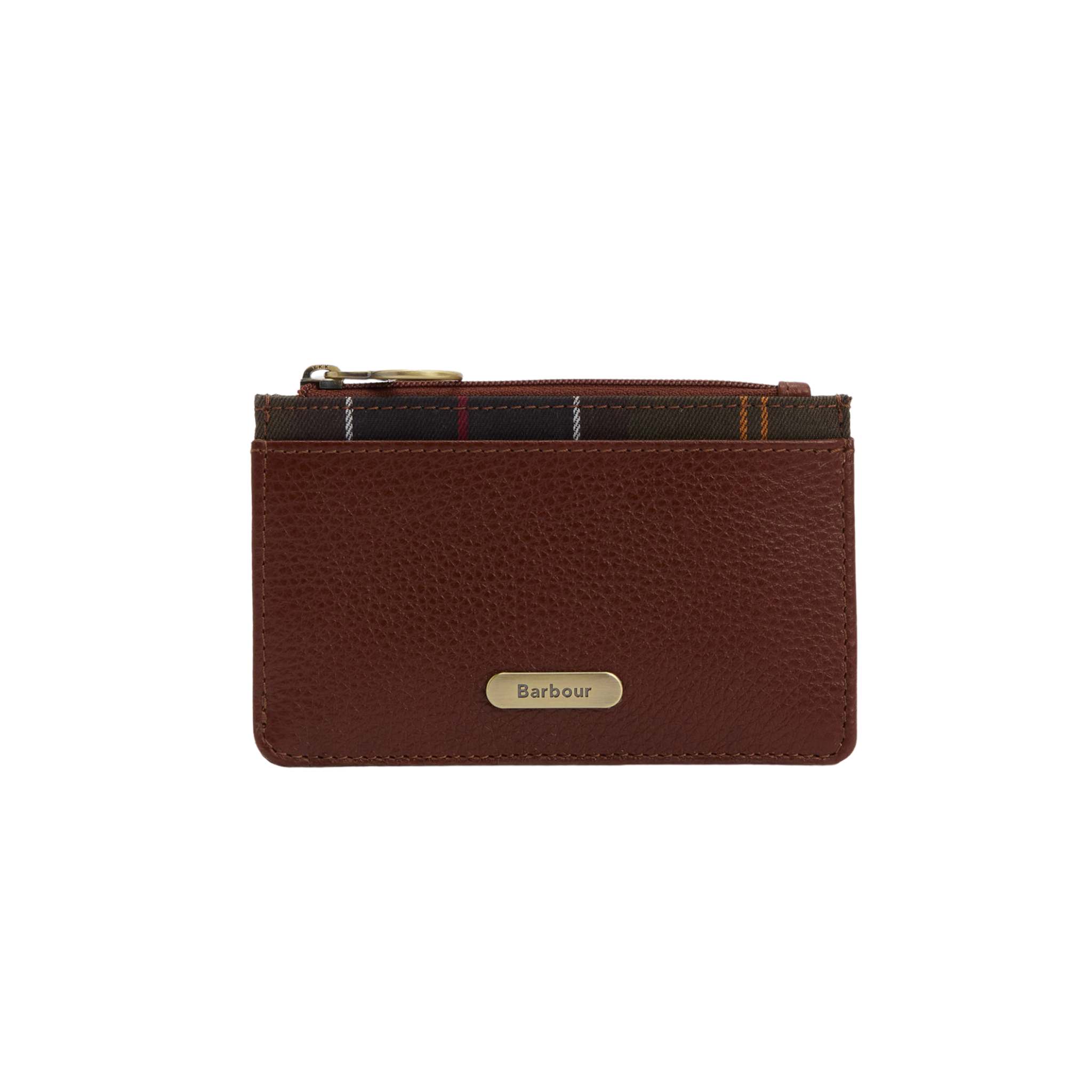 Barbour Alder Leather Card Holder Brown