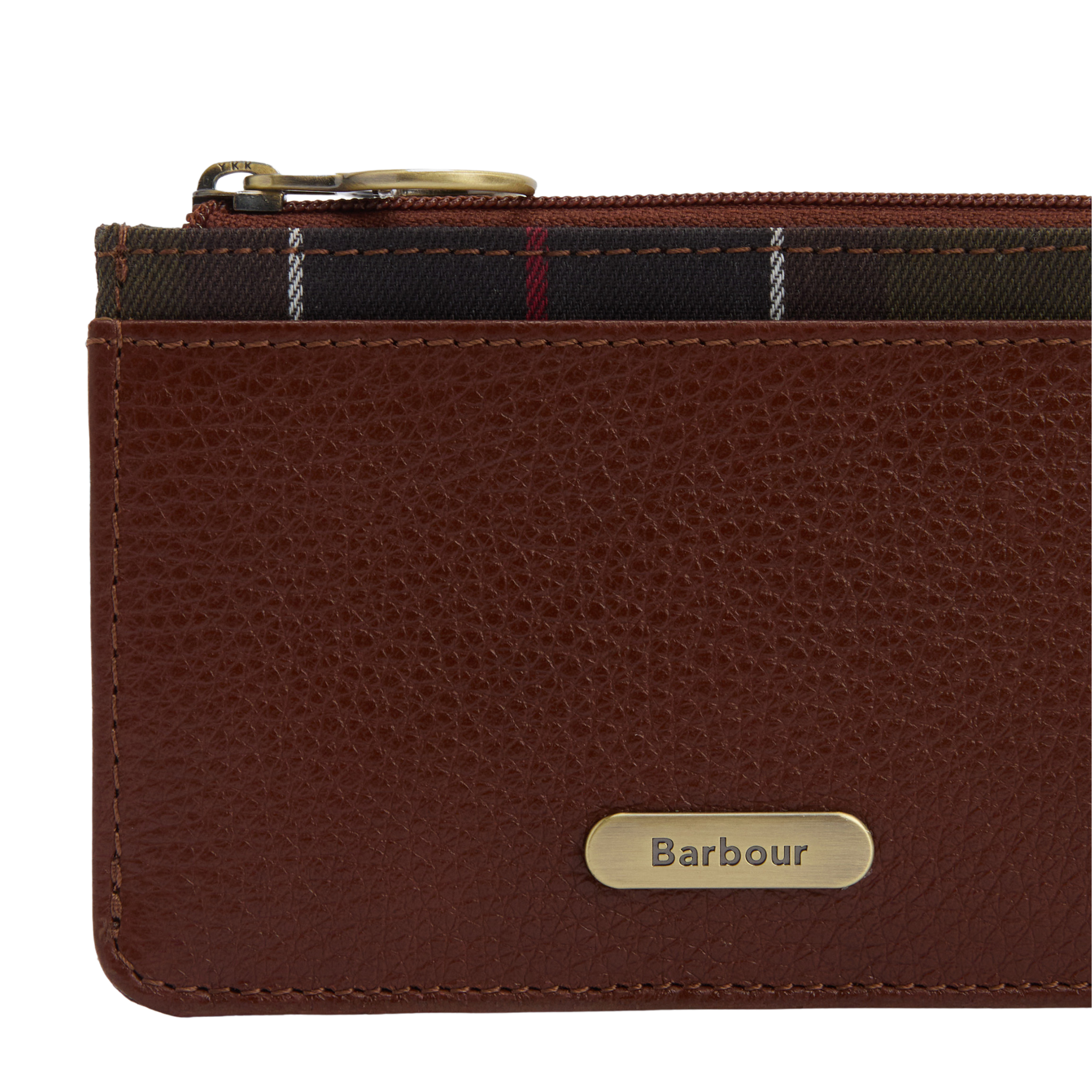 Barbour Alder Leather Card Holder Brown