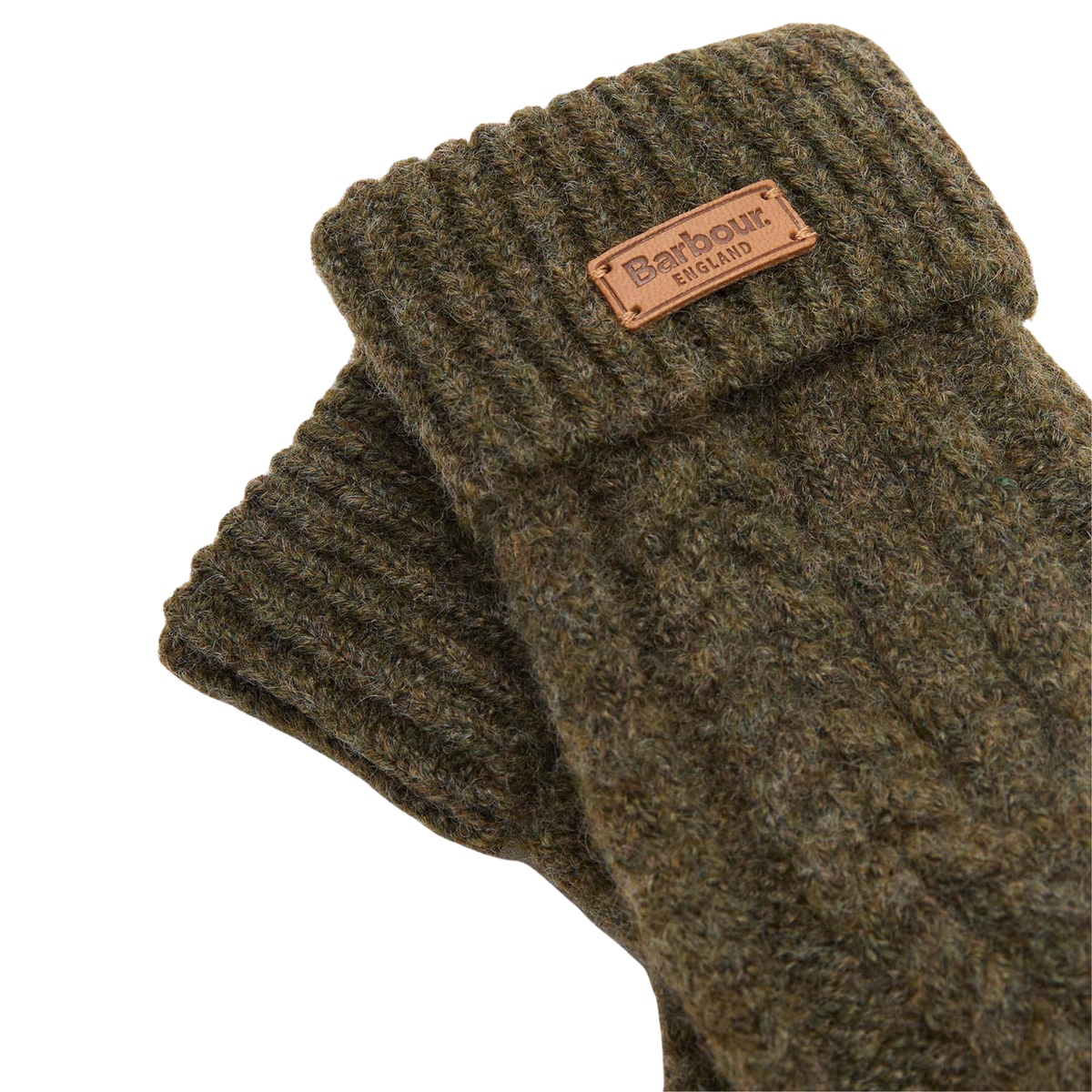 Barbour Elsdon Knitted Mittens Olive