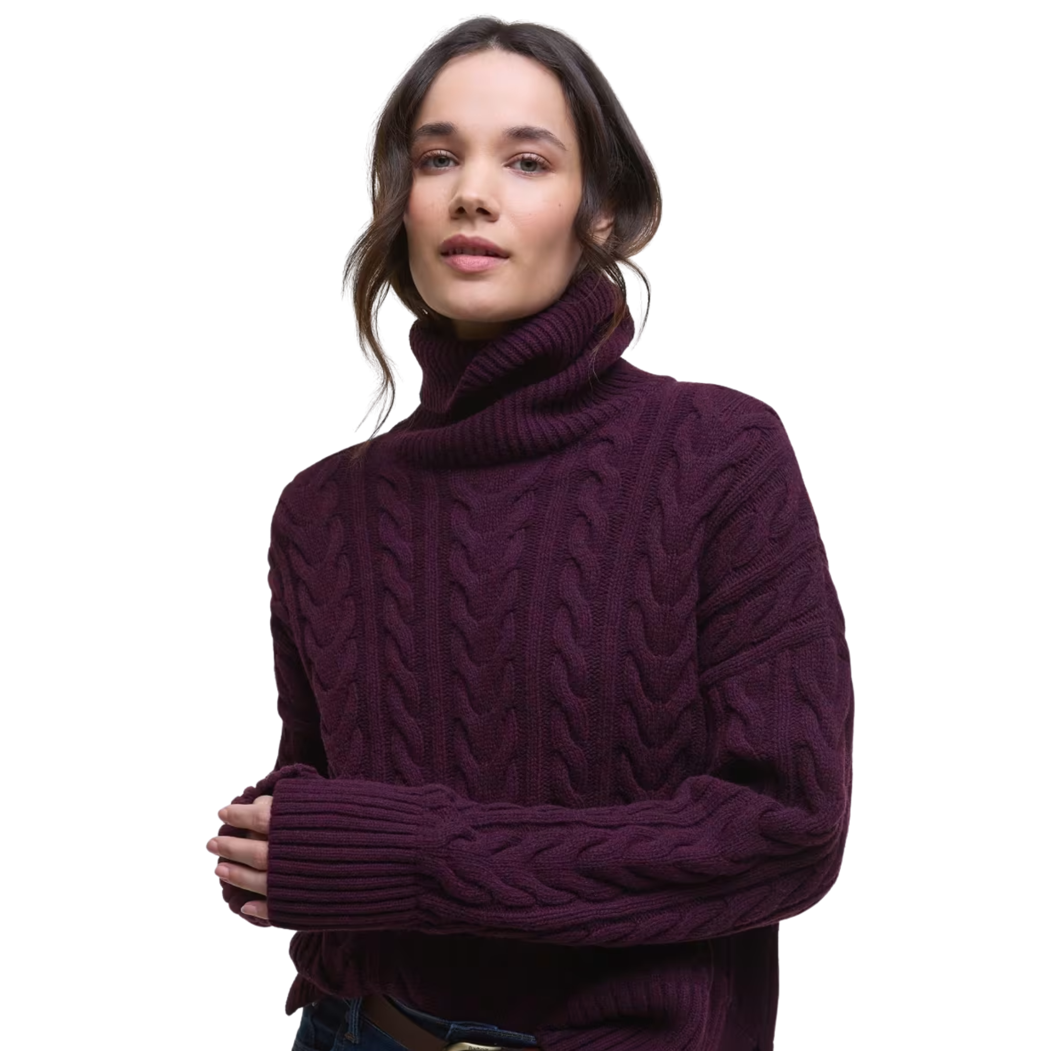 Embleton Knitted Jumper Black Cherry