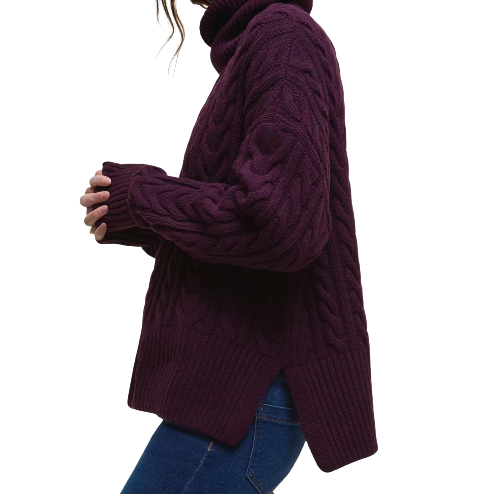 Embleton Knitted Jumper Black Cherry