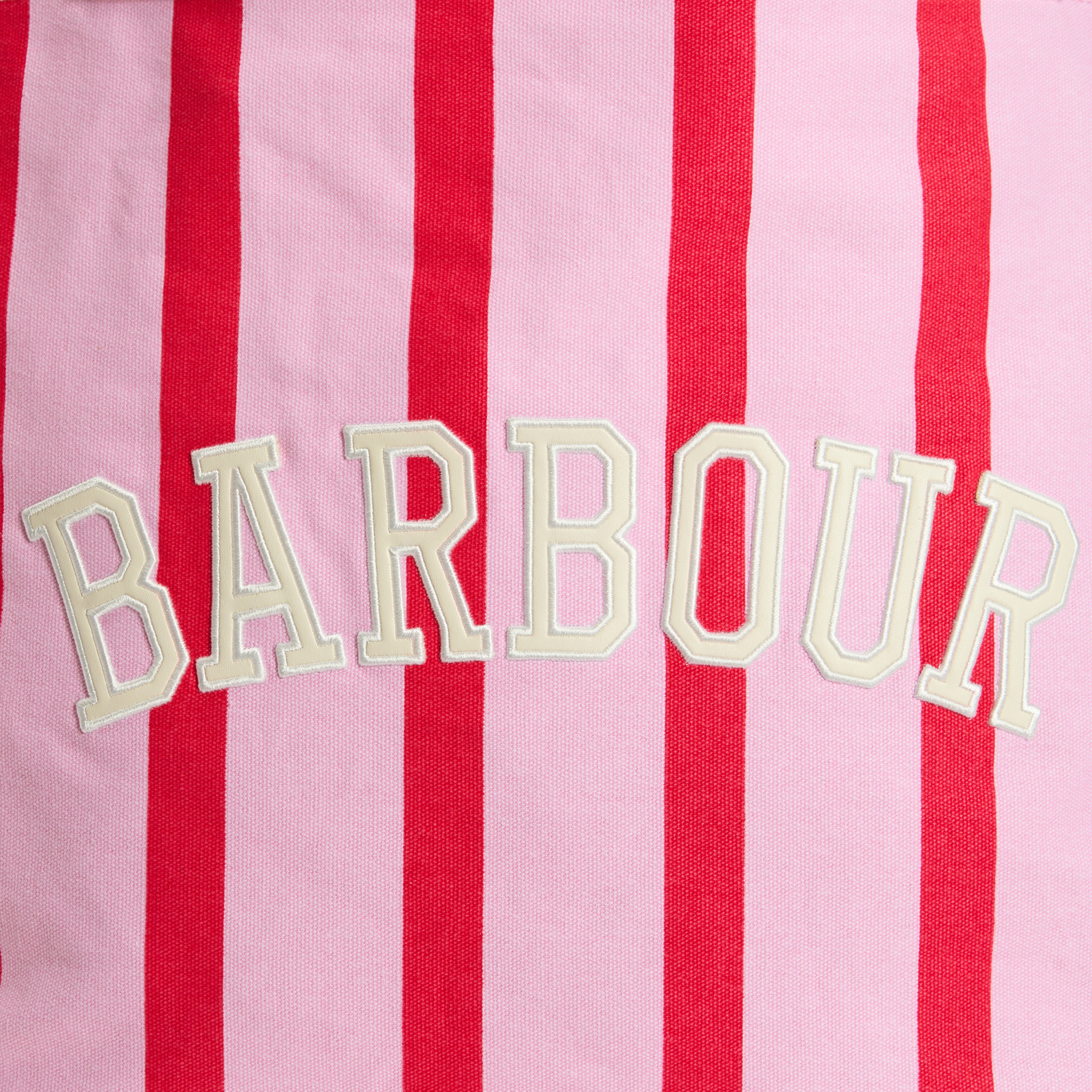 Barbour Emily Stripe Tote Bag Cherry Blossom