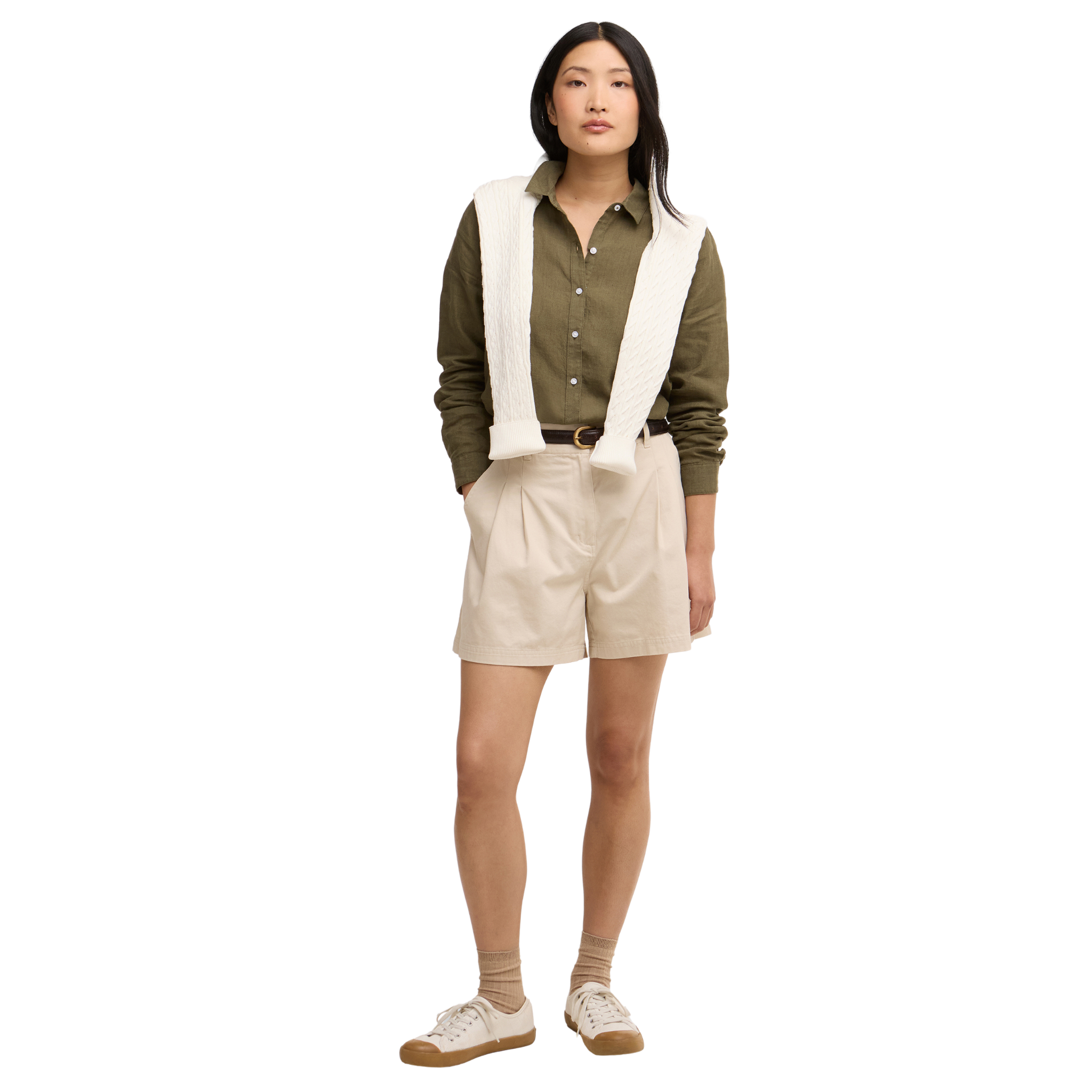 Fern Pleated Shorts Jasmine