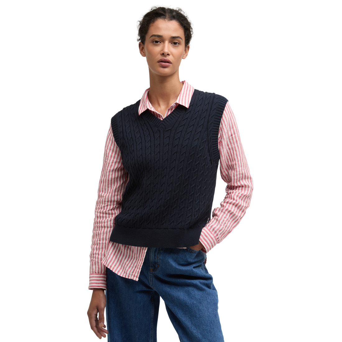 Hartland Sleeveless Knitted Jumper Navy