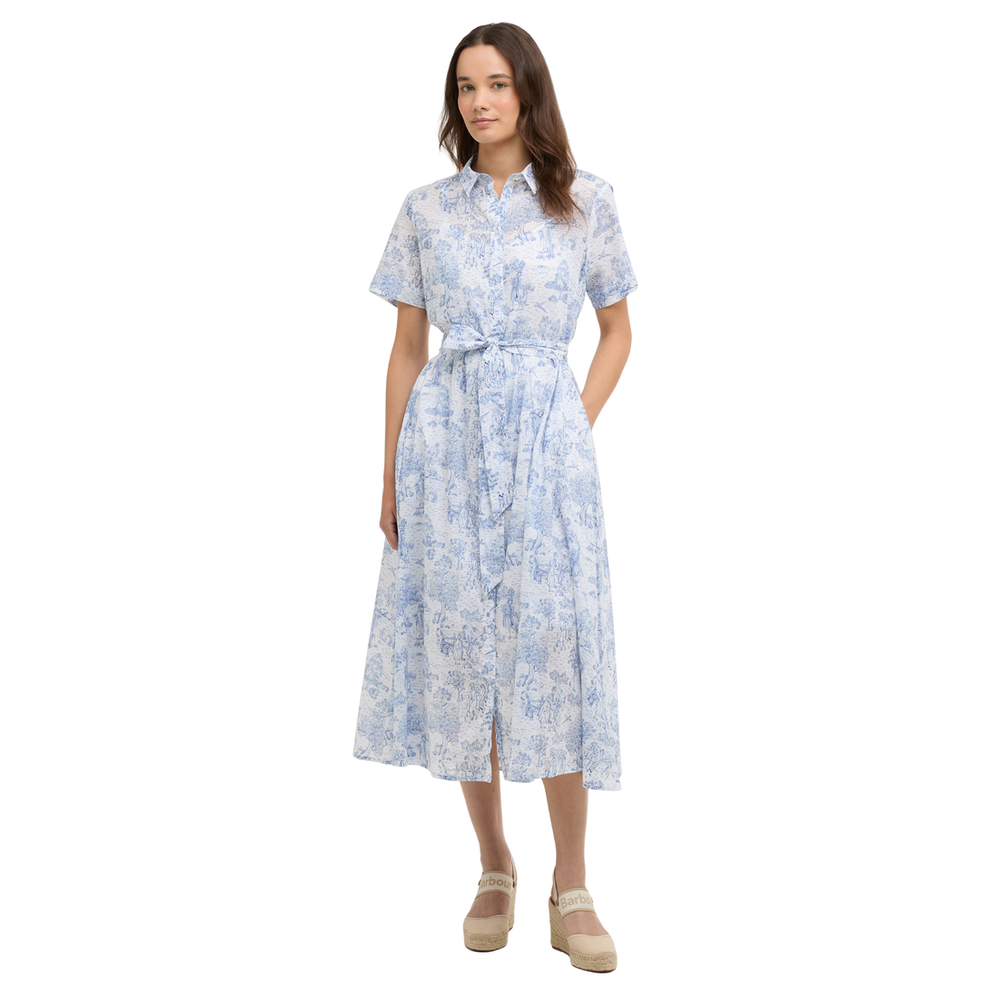Wisteria Midi Dress Ink Blue Print