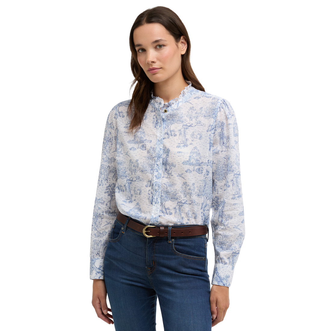 Wisteria Shirt Ink Blue Print