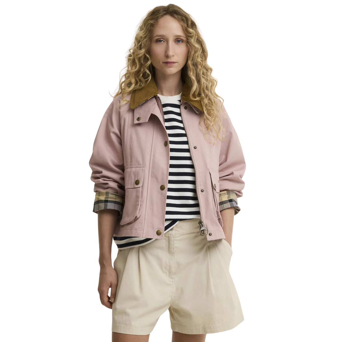 Cropped Beadnell Casual Jacket Gardenia/Dress/Beige