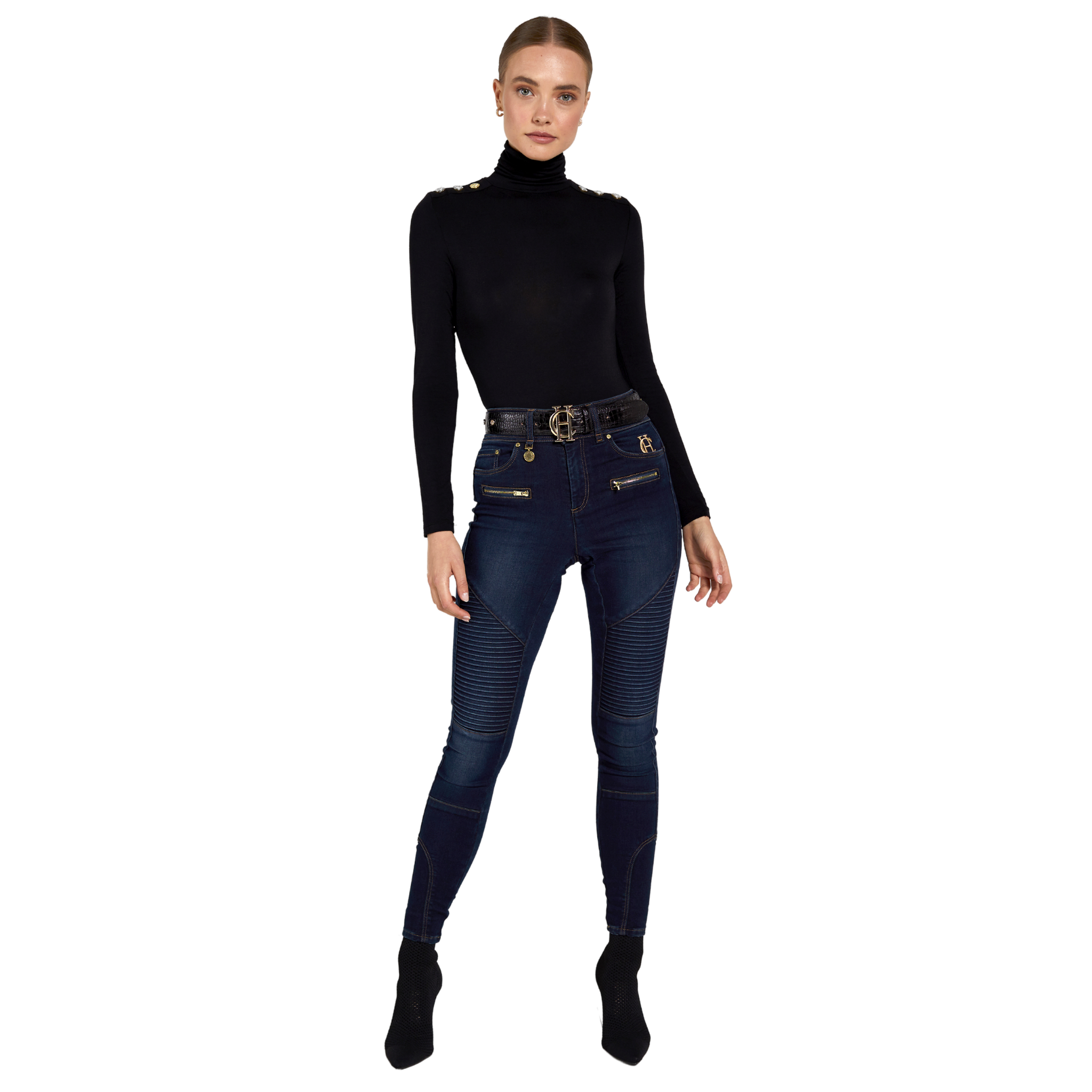 Biker Jean Deep Indigo