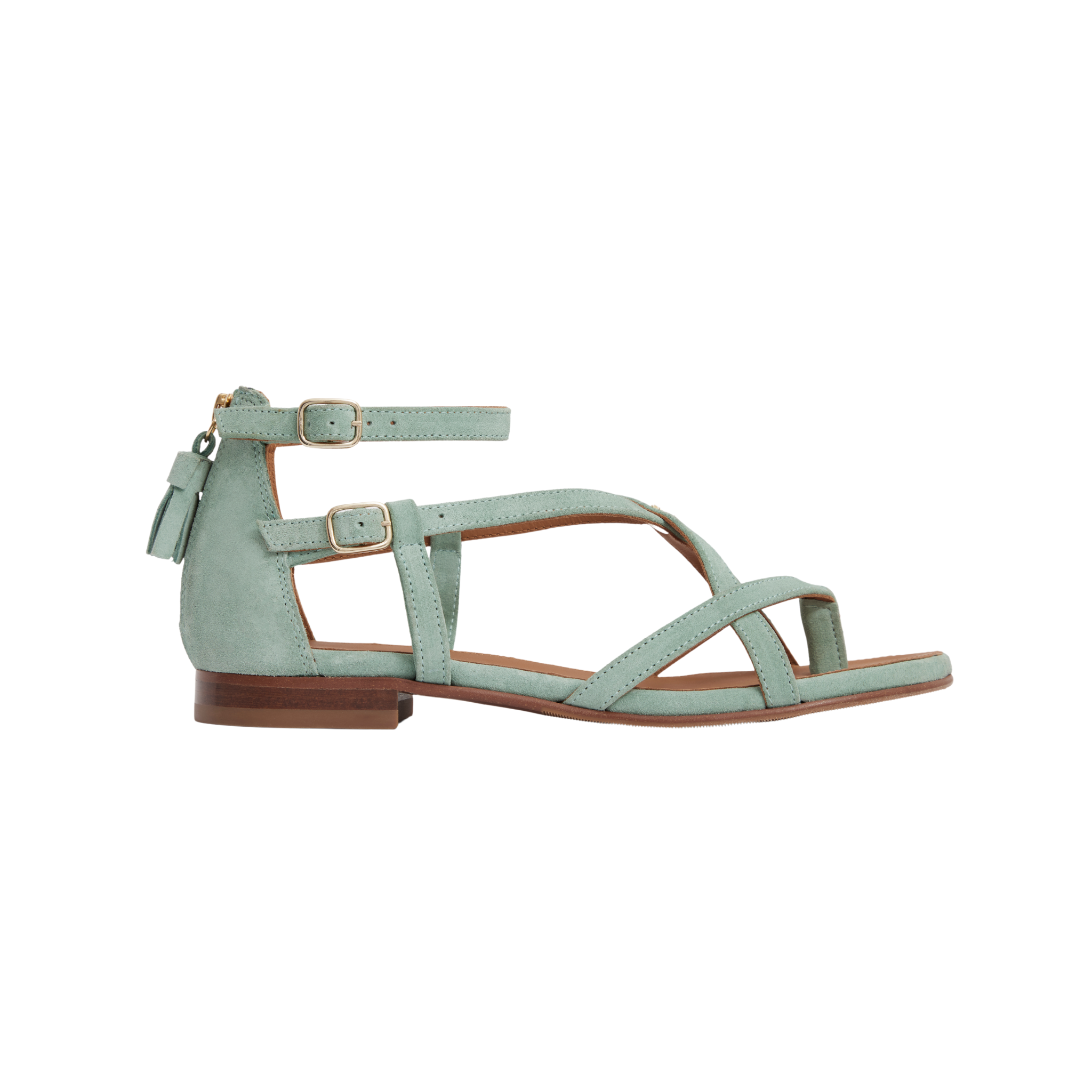 Brancaster Sandal Mint Suede