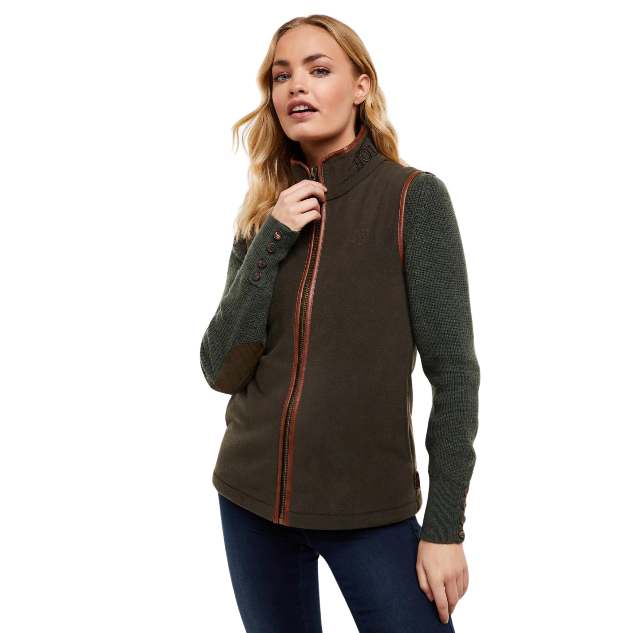 Country Fleece Gilet Khaki