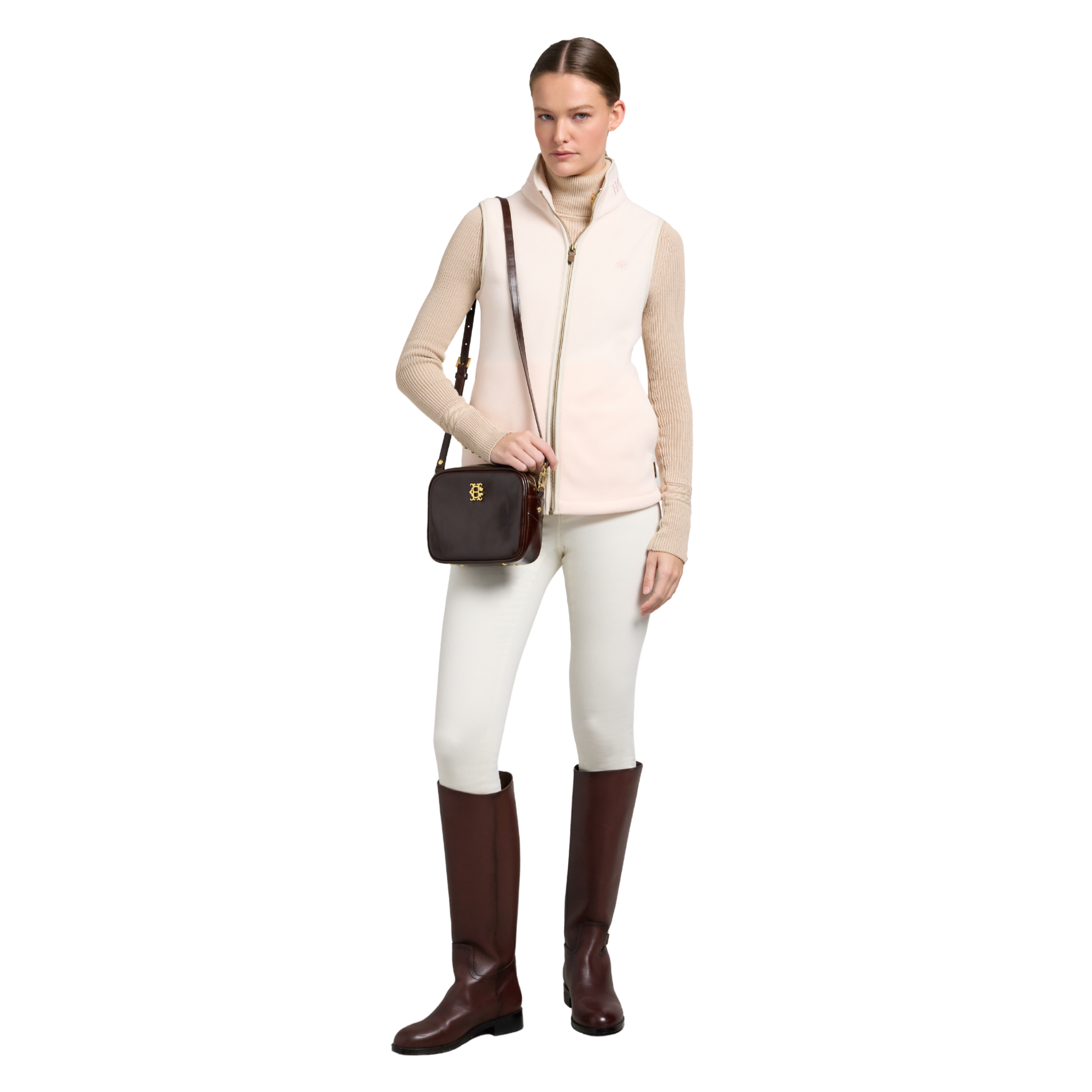 Country Fleece Gilet Palest Pink