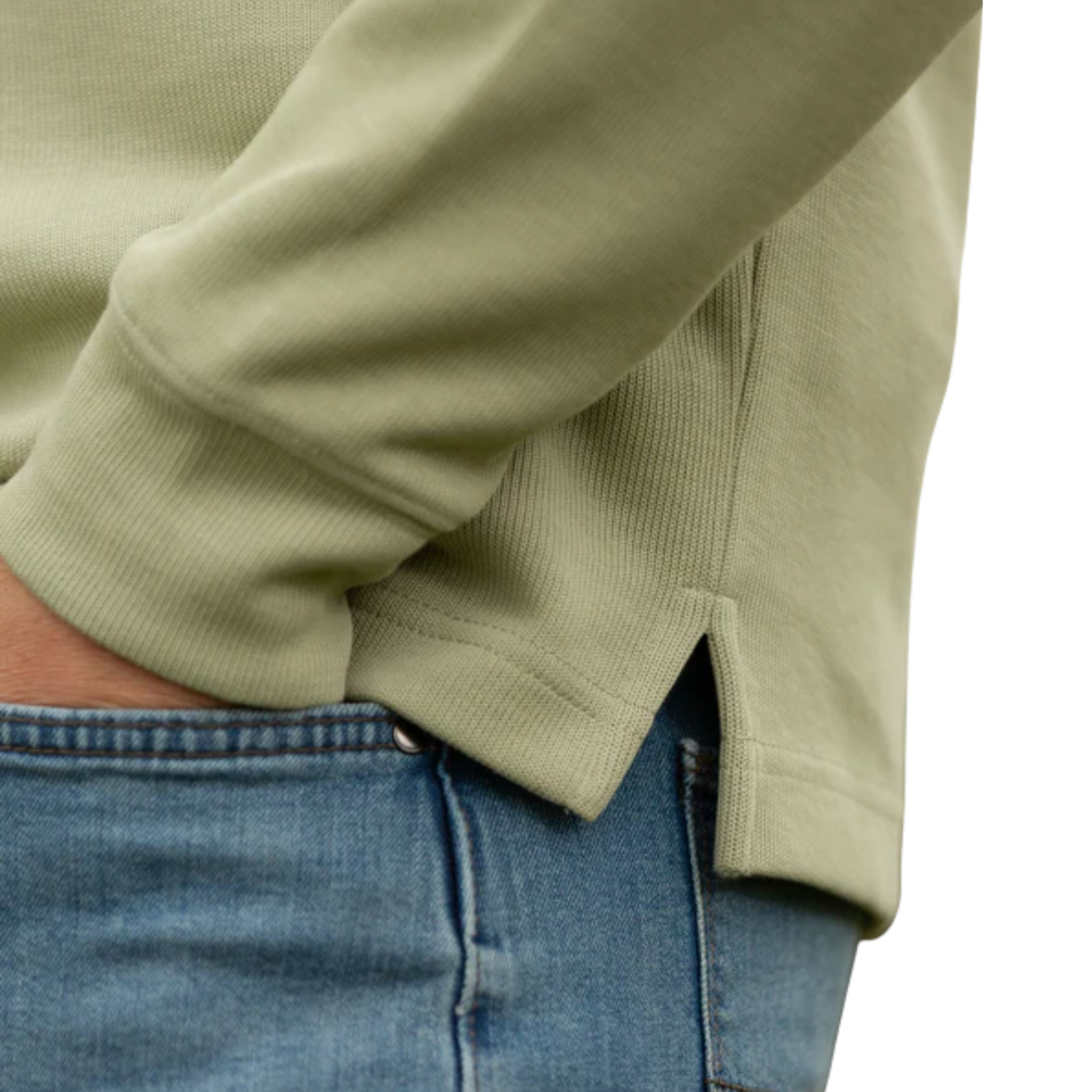 Dittisham Ribbed Unisex Quarter Zip Moss Green