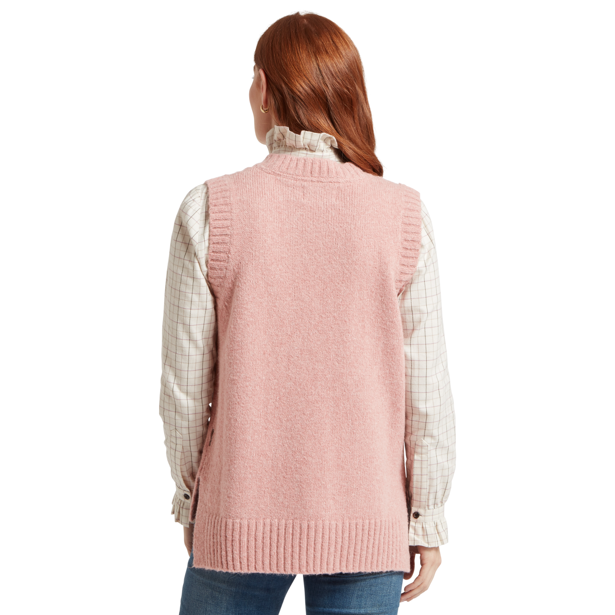Evie Sleeveless Jumper Dusky Pink