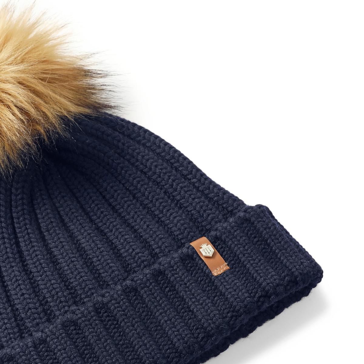 Signature Knitted Bobble Hat Navy