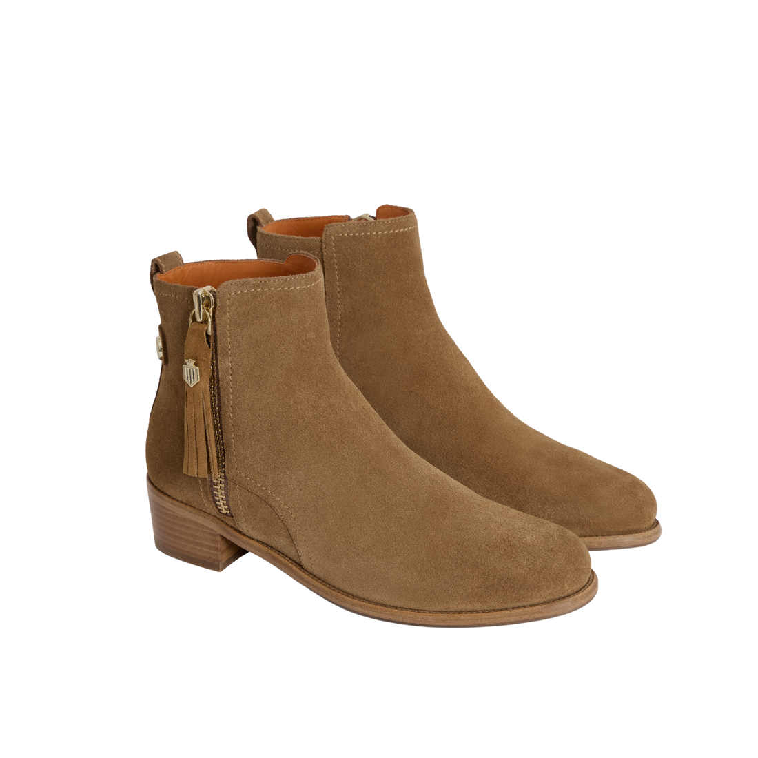 Flat Oakham Ankle Boot Tan Suede