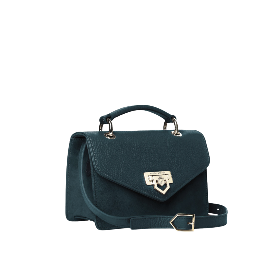 Loxley Mini Cross Body Bag Teal Suede