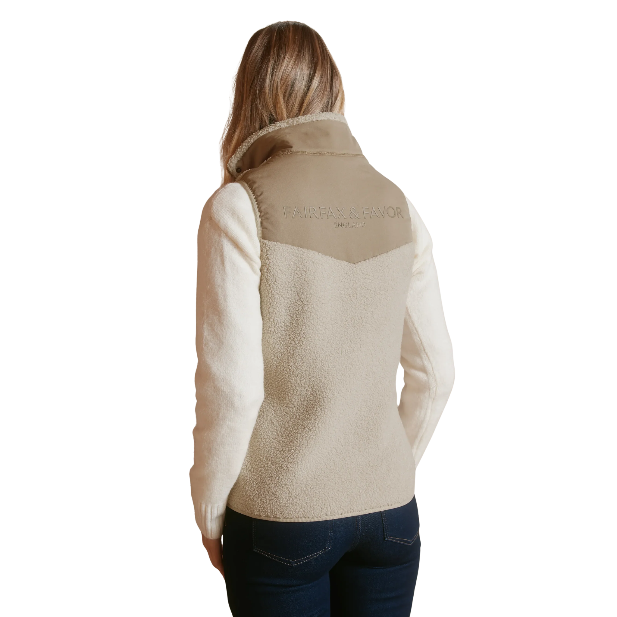 Agnes Fleece Gilet Ecru