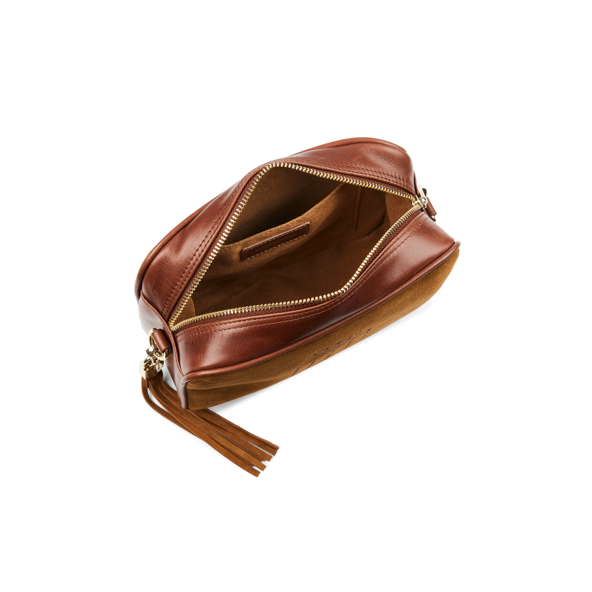 Finsbury Cross Body Bag Tan Suede