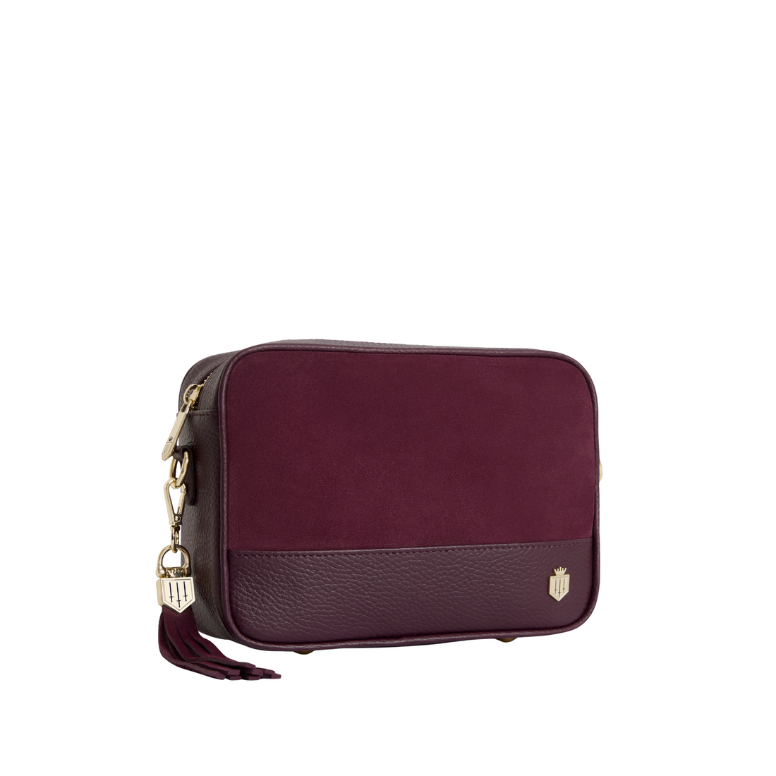 Finsbury Cross Body Bag Elderberry Suede
