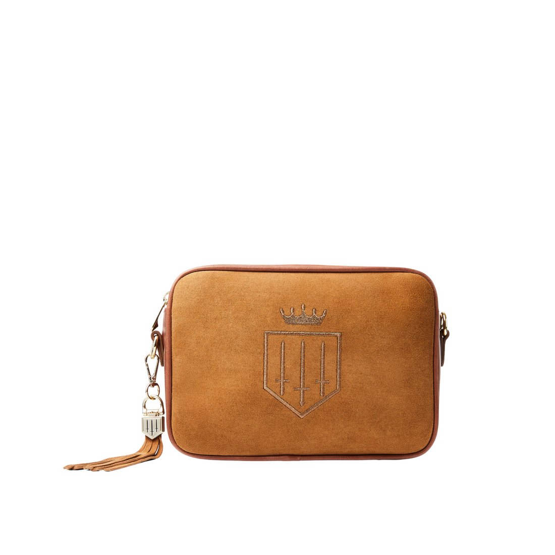 Finsbury Cross Body Bag Tan Suede