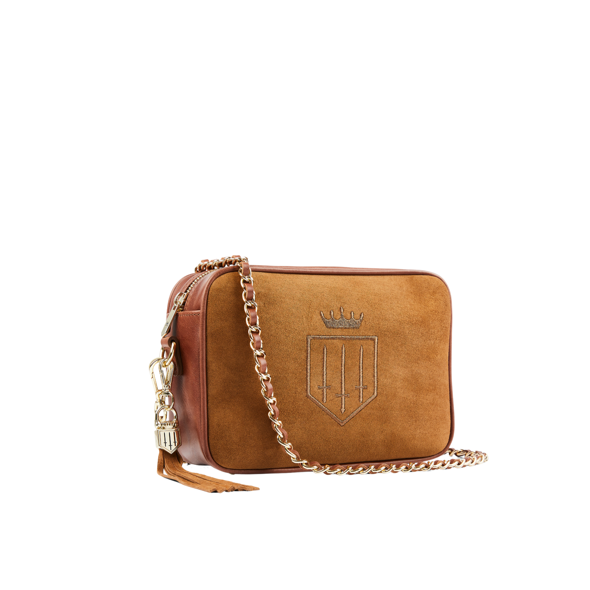 Finsbury Cross Body Bag Tan Suede