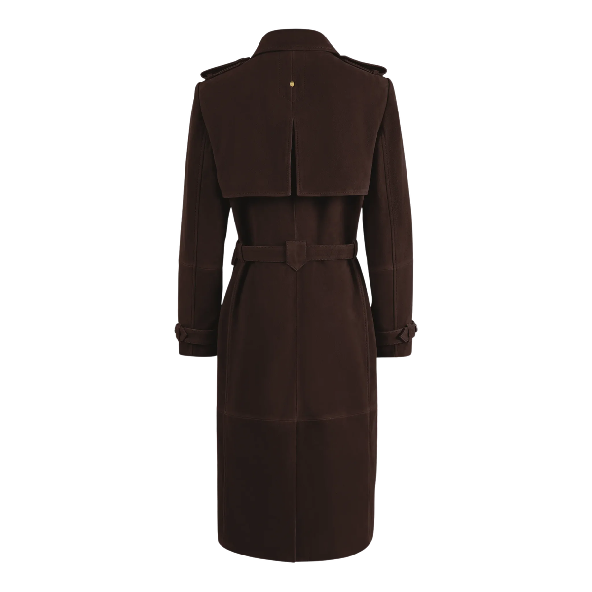 The Frances Trench Coat Chocolate Suede
