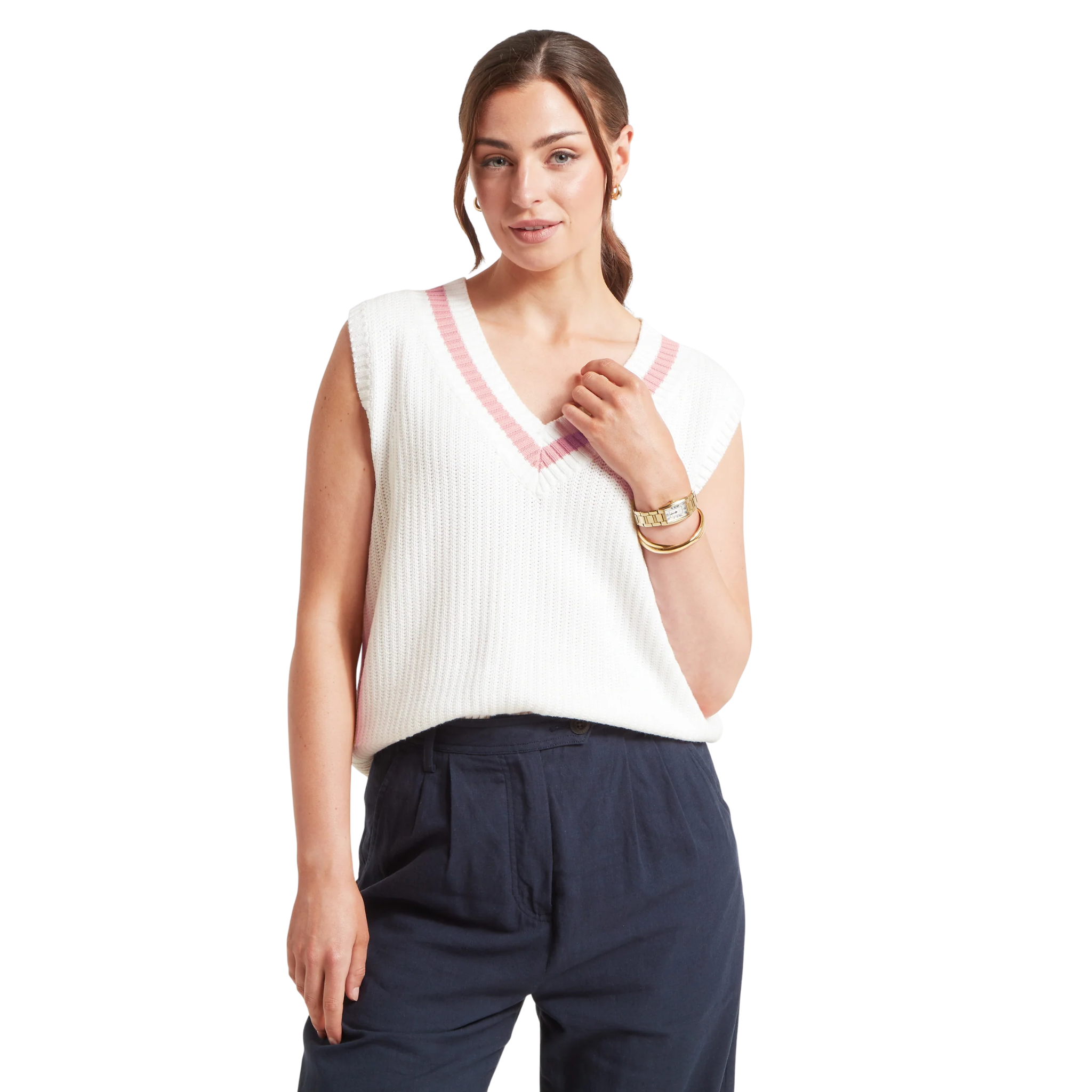 Hambledon Vest Soft White/Blush