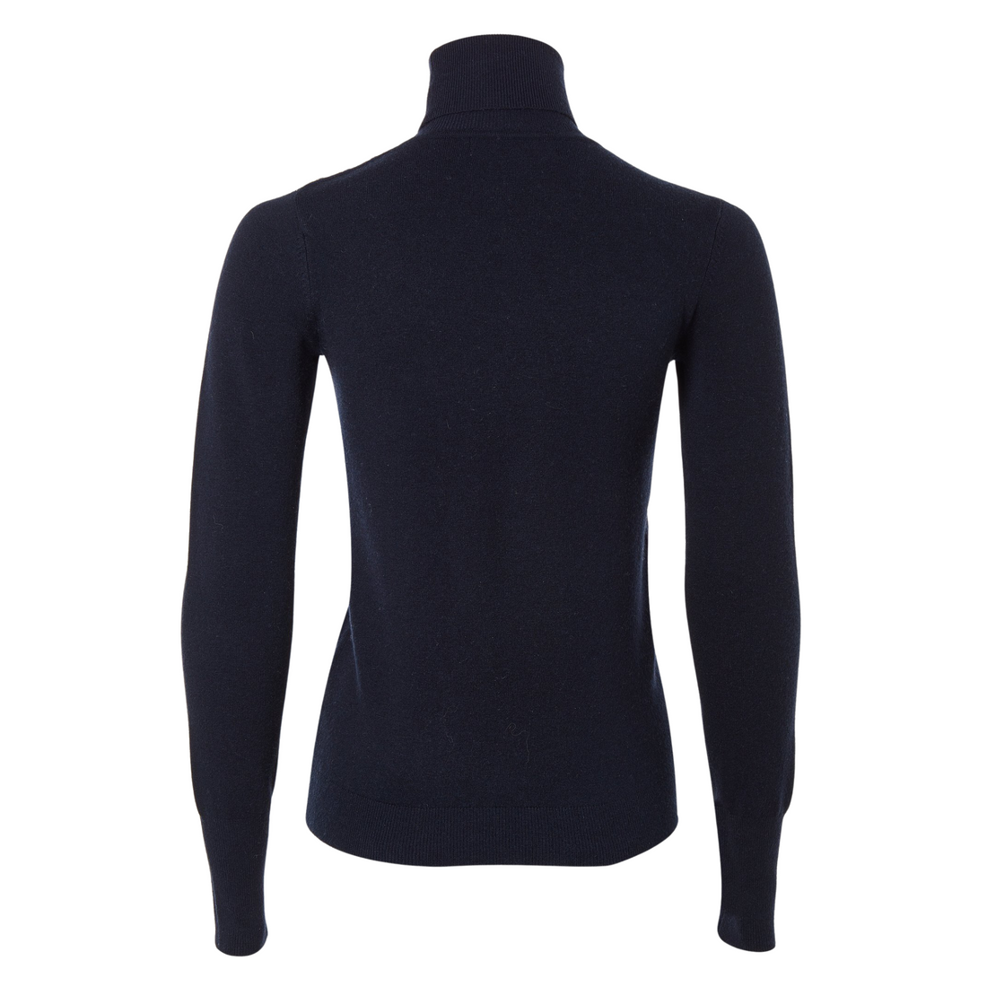 Buttoned Knit Roll Neck Ink Navy
