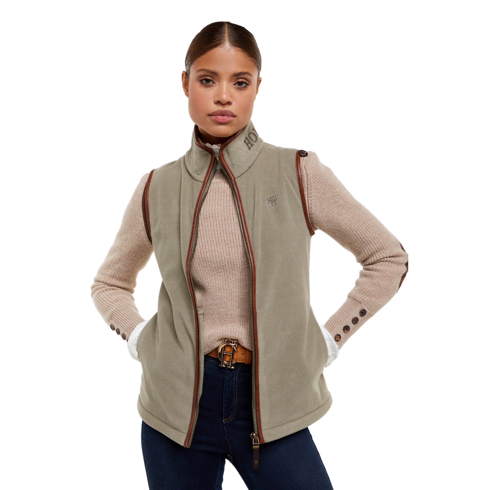 Country Fleece Gilet Sage