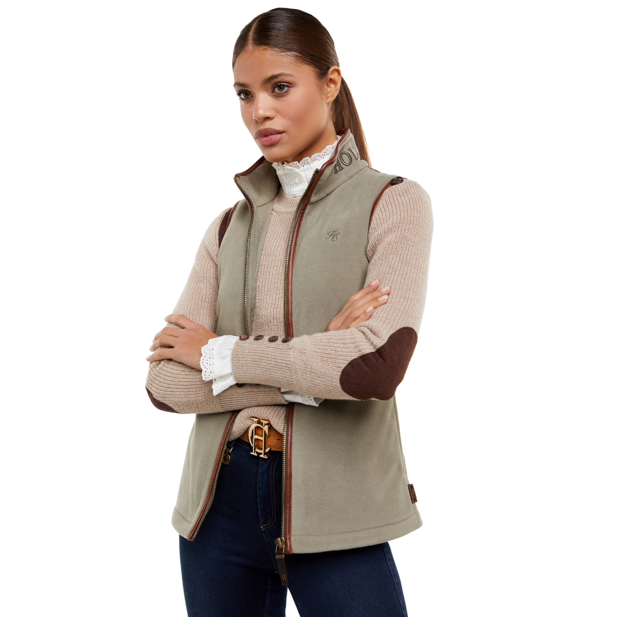Country Fleece Gilet Sage