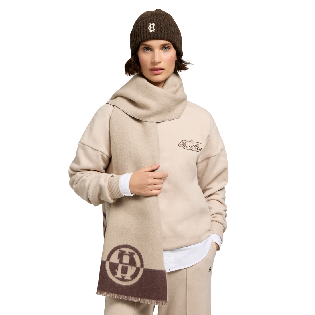 Classic Embroidered Beanie Chocolate