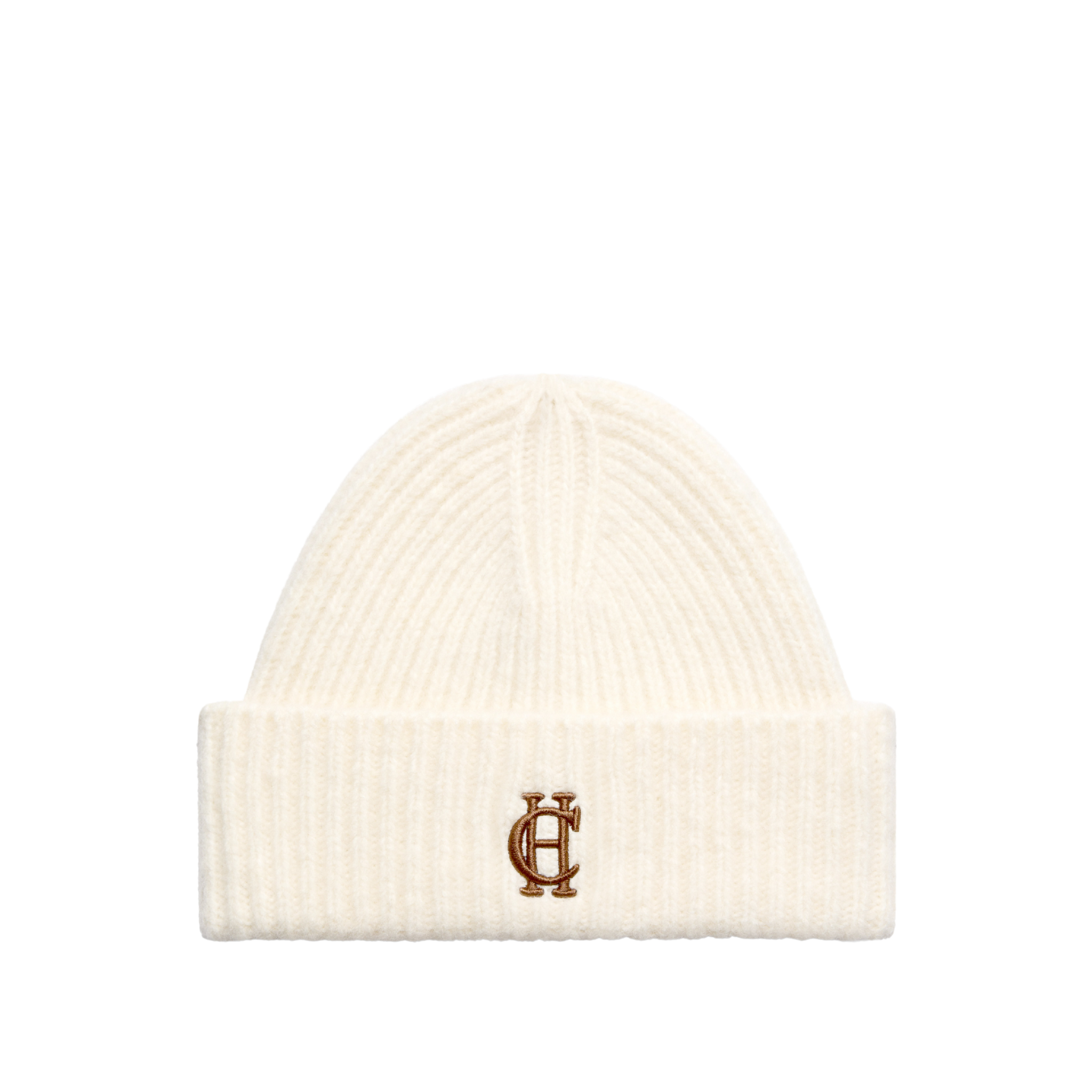 Classic Embroidered Beanie Cream