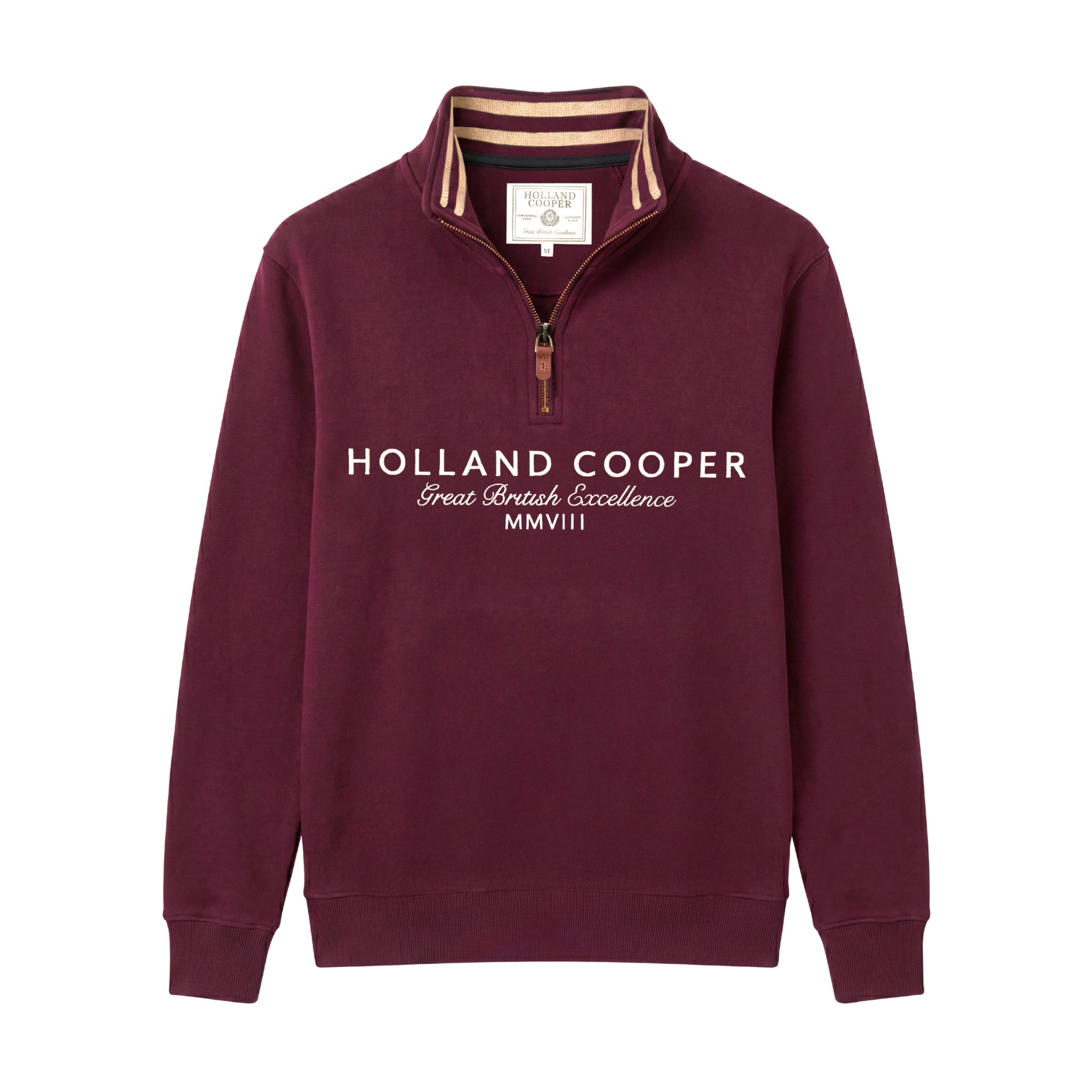 Heritage Quarter Zip Sweat Mulberry