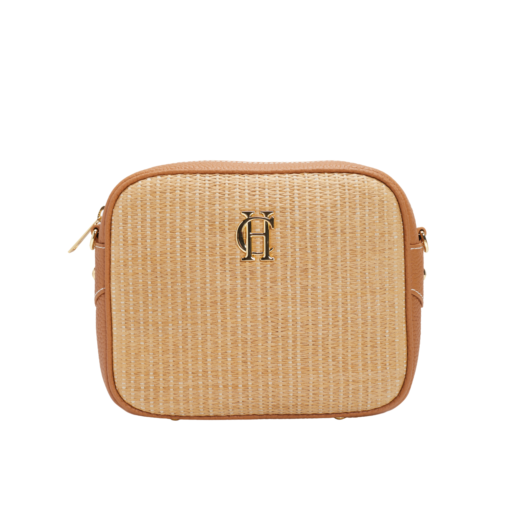Soho Camera Bag Tan Raffia