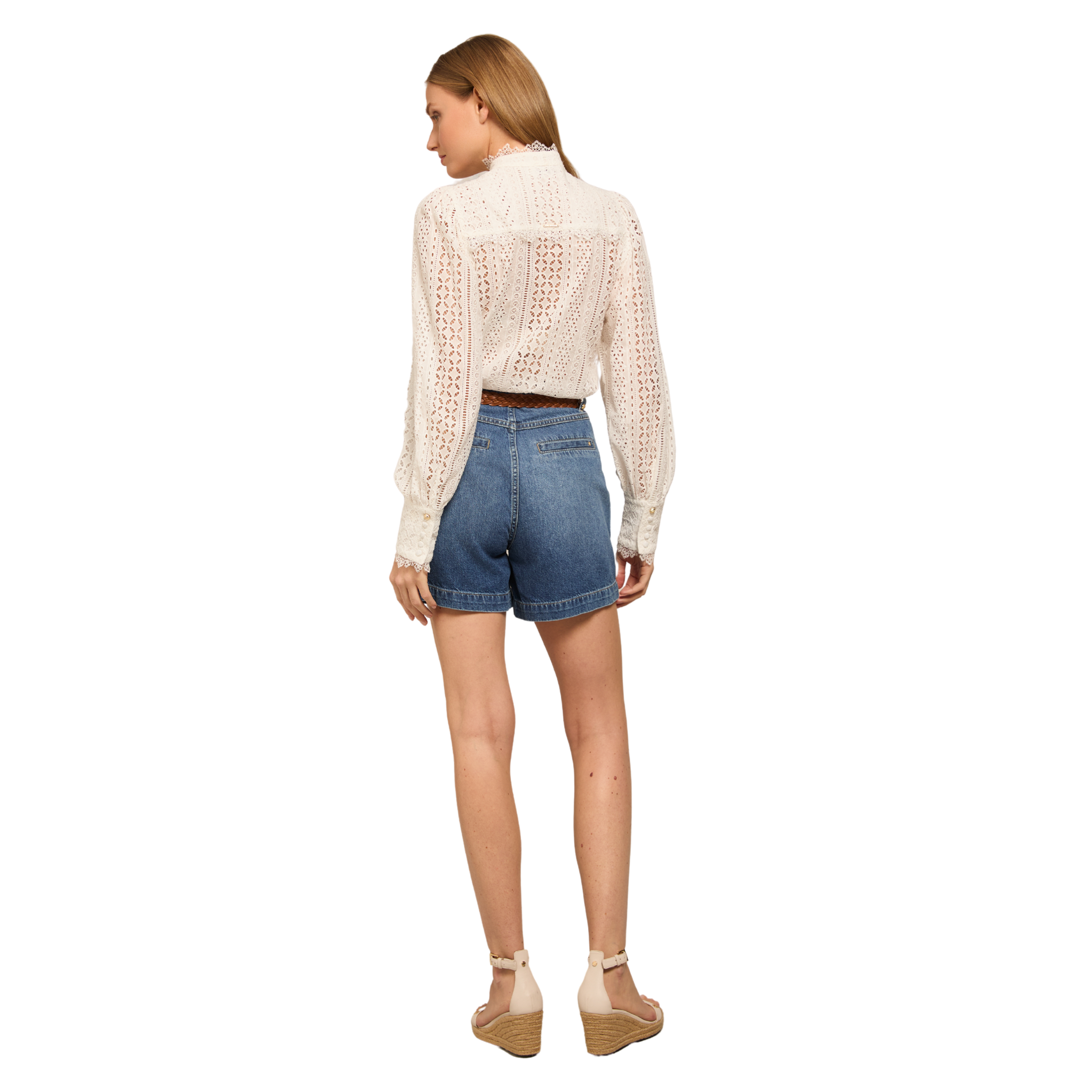 Utility Denim Shorts Denim
