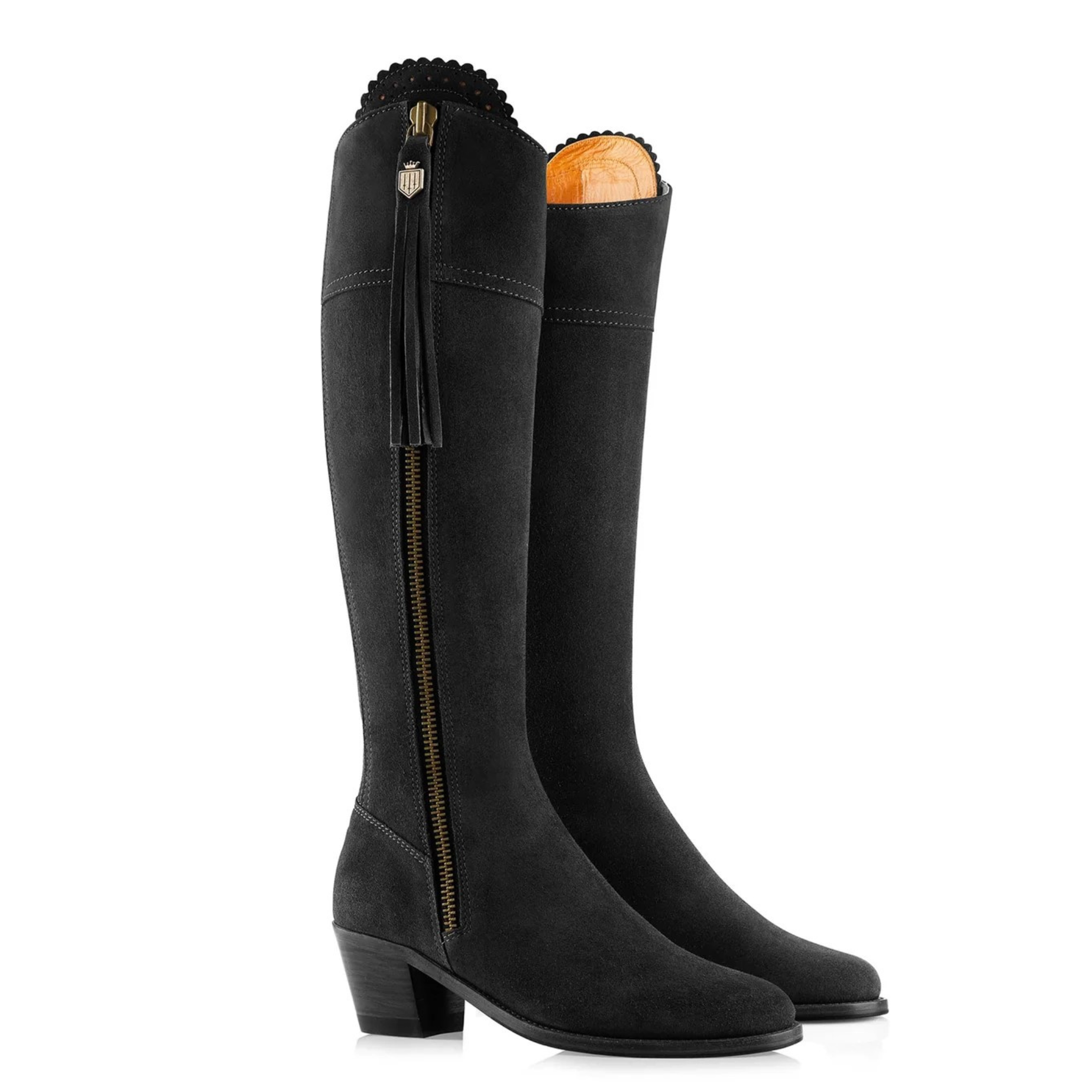 The Heeled Regina Regular Fit Black Suede