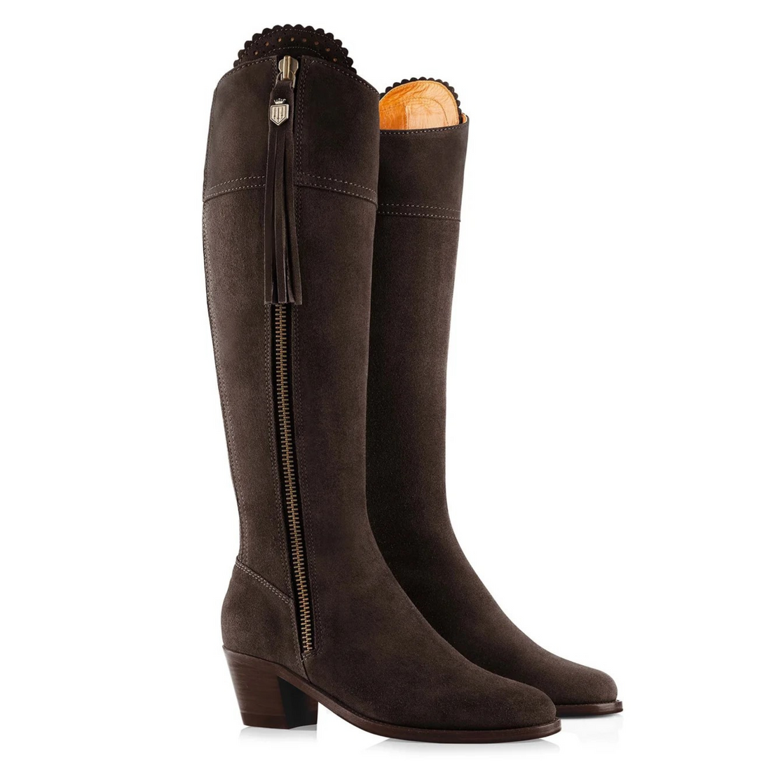 The Heeled Regina Sporting Fit Chocolate Suede