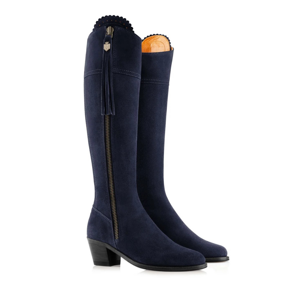 The Heeled Regina Regular Fit Navy Suede