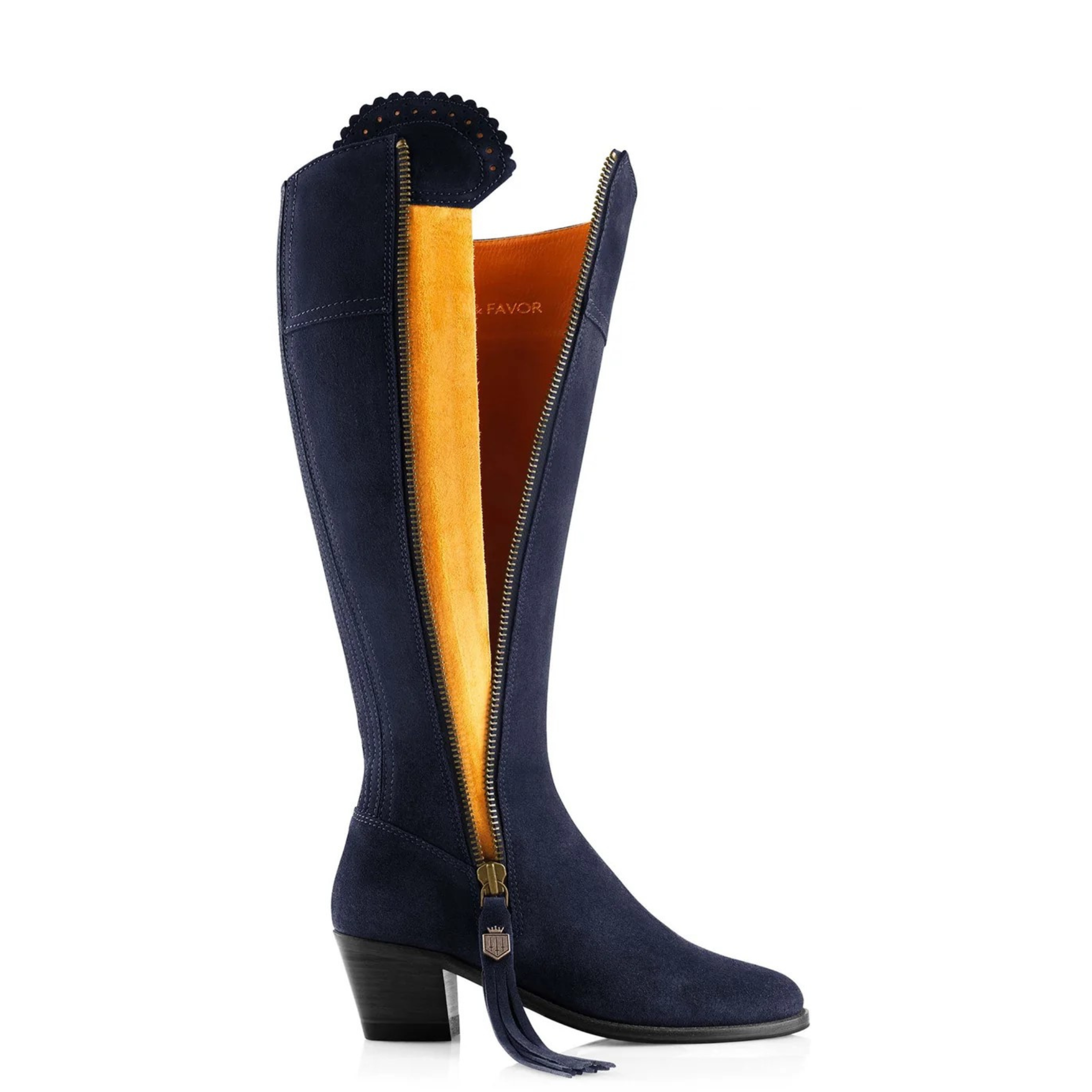 The Heeled Regina Sporting Fit Navy Suede