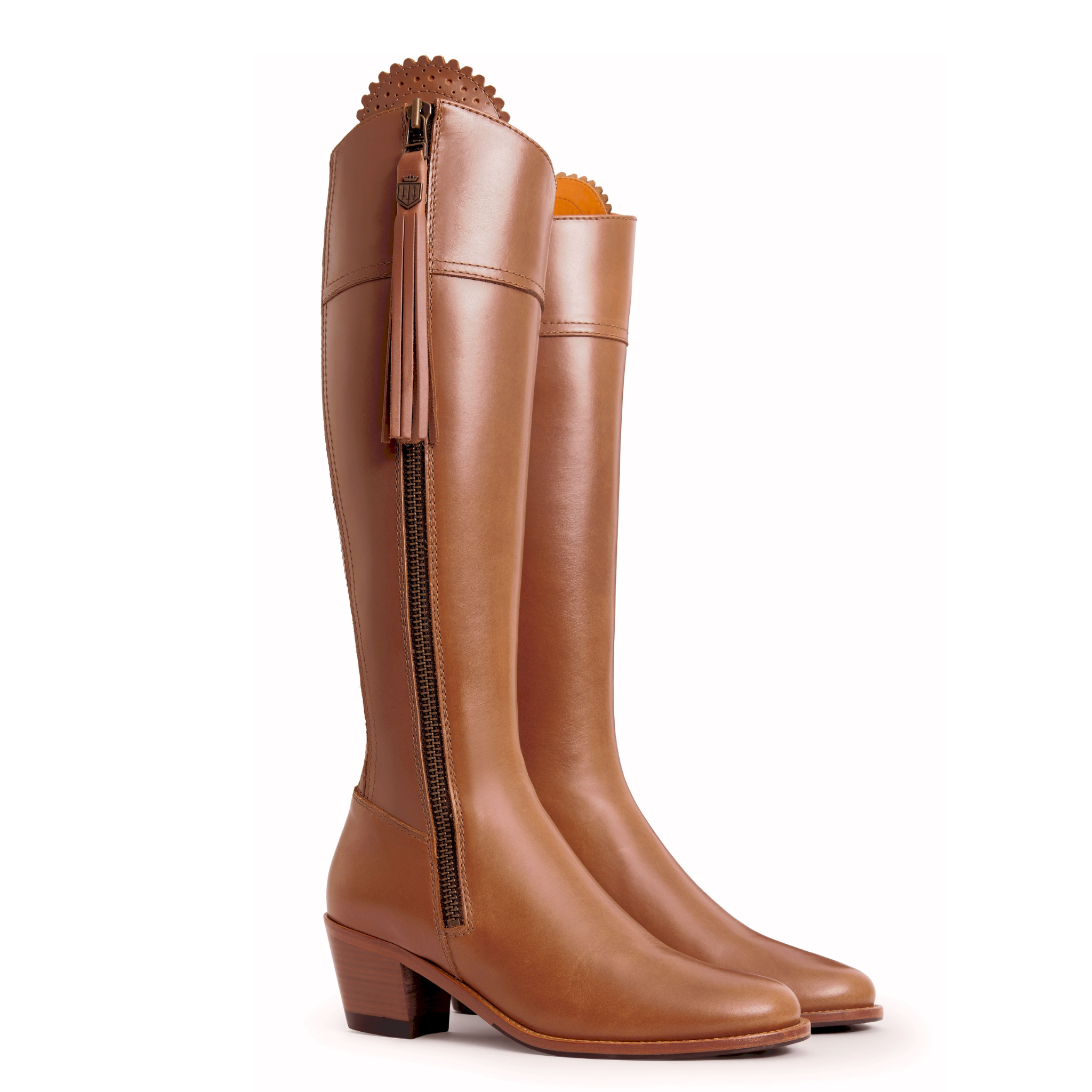 The Heeled Regina Regular Fit Tan Leather
