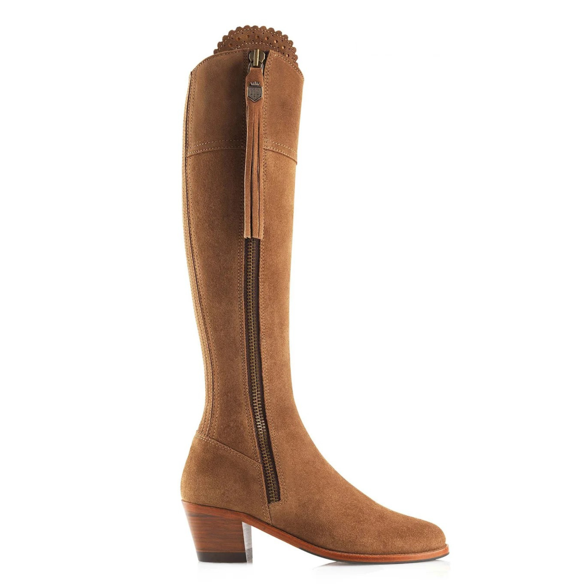 The Heeled Regina Narrow Fit Tan Suede