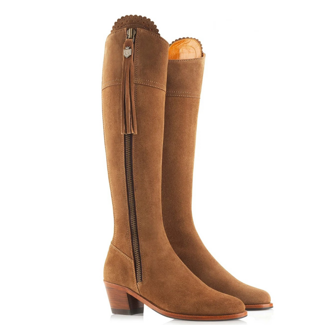 The Heeled Regina Narrow Fit Tan Suede
