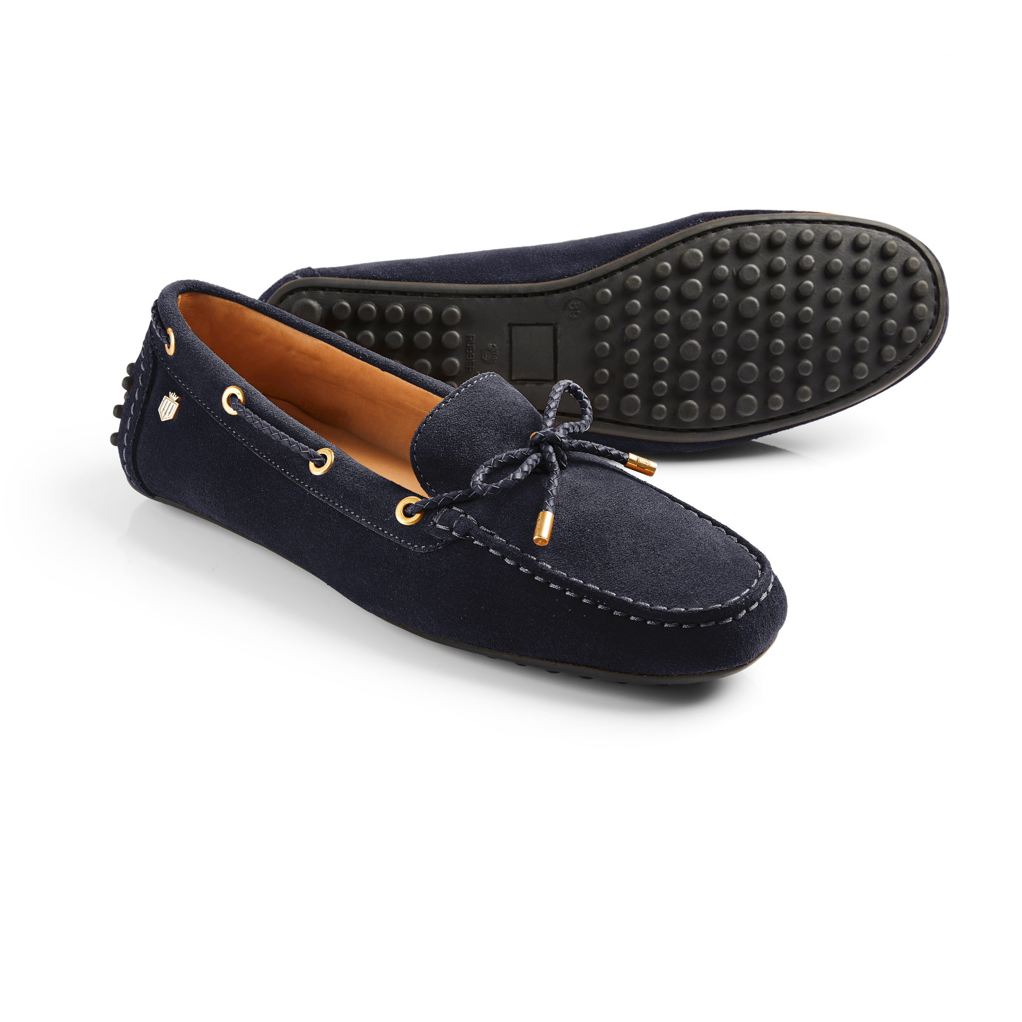 Henley Driving Shoe Navy Suede