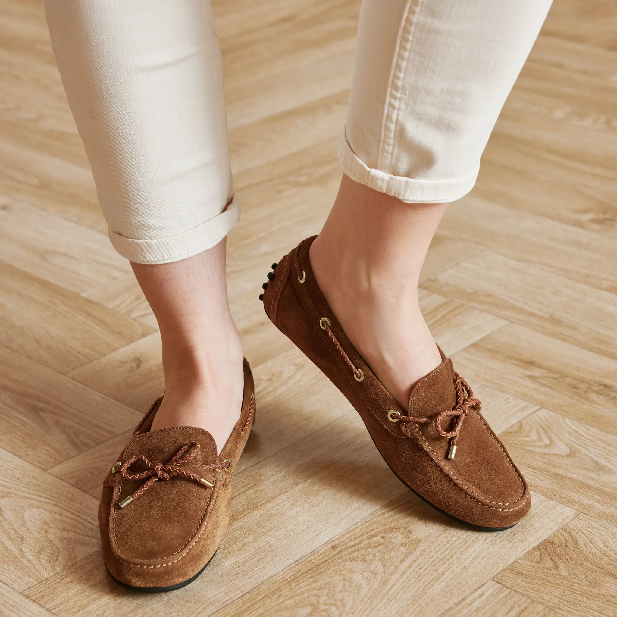Henley Driving Shoe Tan Suede