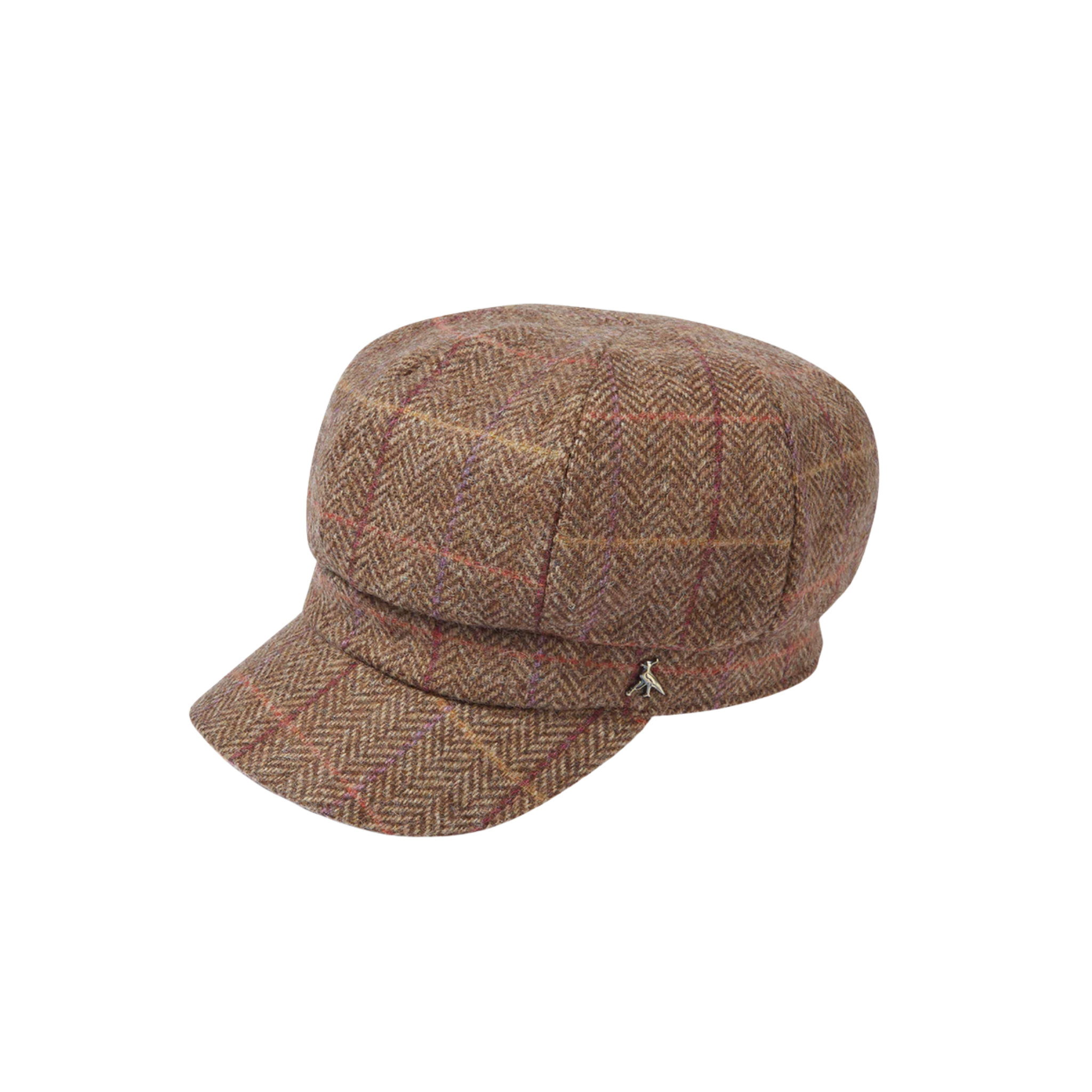 Higham Tweed Ladies Baker Boy Chestnut