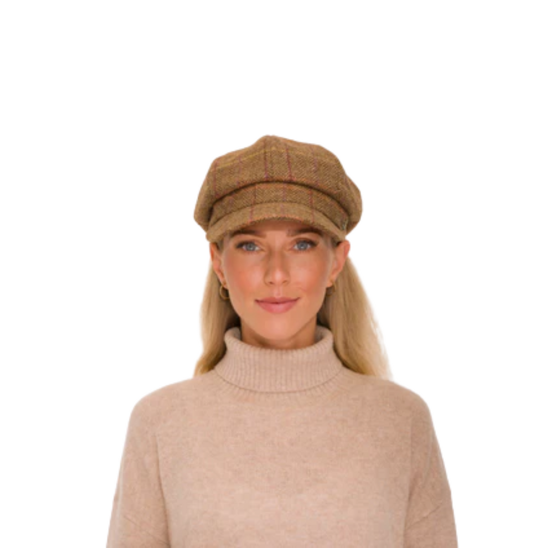 Higham Tweed Ladies Baker Boy Chestnut